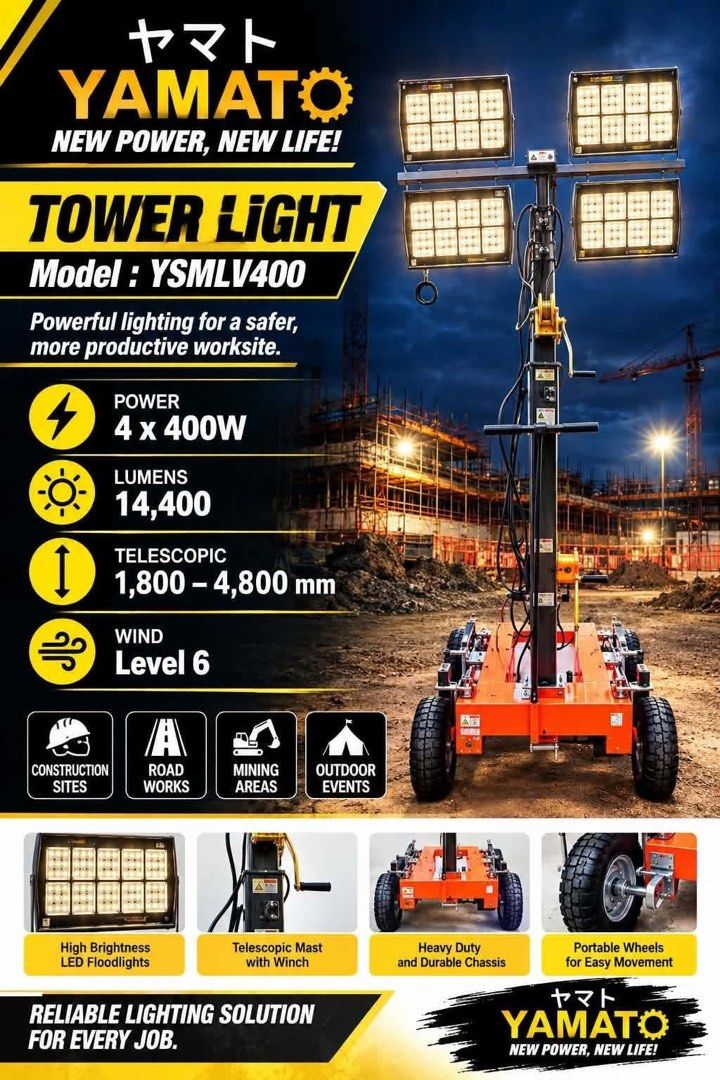 YAMATO TOWER LIGHT (Category: Announcements) located in San Pablo. Submitted by justineange628 (Listing ID 1464973868, Image 1). Description: EYES HERE EVERYONE ‼️ TOWER LIGHT PACKAGE🤩✨ 📍WE’RE LOCATED AT Signage : DELI SAN PABLO Address : 9027 Lt. Col. Cosico Avenue, Barangay VI-E San Pablo City Laguna 🚘 : Deli Tools San Pablo WE’RE OPEN EVERY DAY Monday to Friday • 9am - 6pm Saturday • 8am - 5pm Mode of payment : COD • COP • GCash • Bank Tran