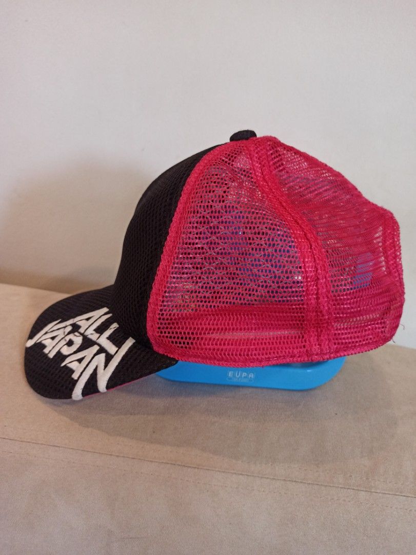 Yonex All Japan Mesh Trucker Hat (Category: Caps & Hats) located in Caloocan City. Submitted by rtarellano (Listing ID 1464994424, Image 3). Description: - Authentic Yonex trucker hat imported from Japan - Black front panel with striking white 'All Japan' lettering and pink Yonex logo - Vibrant pink mesh back for breathability - Adjustable strap closure for a customized fit - Free size (fits most head sizes) - Ideal for badminton players, athlete