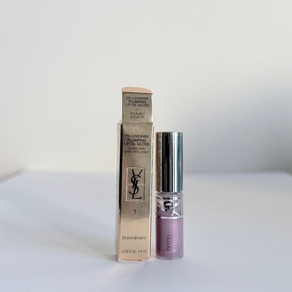 YSL MINI LIPGLOSS (Category: Makeup) located in Makati City. Submitted by preicosmetics (Listing ID 1465109242, Image 1). Description: Shade 01 Thunder Stealer.