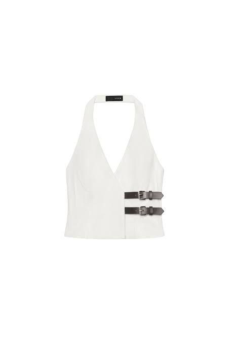 Zara Halter Top with Buckle (Category: Sleeveless) located in Manila. Submitted by brunches (Listing ID 1465154934, Image 1). Description: Brand new with Tag .