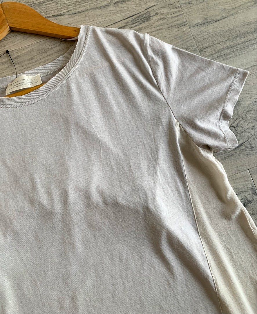 Zara Loose Top (Category: Others Tops) located in Paranaque City. Submitted by famsale2016 (Listing ID 1464972734, Image 2). Description: Like new - Bnew condition ✨ Size M can fit fit up to L -Loose & cold fabric -Color is Cream Grey.