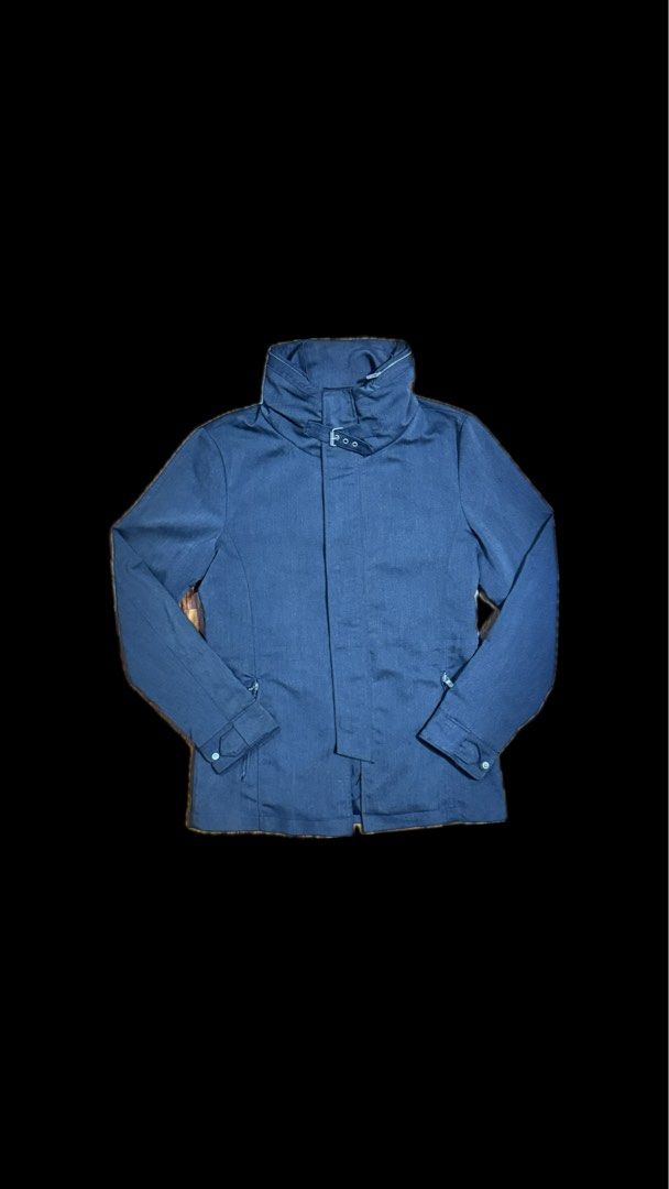 Zara Man Black High Collar Jacket Size M (Category: Coats, Jackets and Outerwear) located in Caloocan City. Submitted by gabbieerfritter (Listing ID 1465143511, Image 1). Description: - Brand: Zara Man - Color: Black - Size: Medium (M) - Design: High collar with zipper detail and buckle strap closure - Closure: Full front zip hidden under a sleek button placket - Pockets: Two functional side zippered pockets - Lining: Comfortable polyester and ny