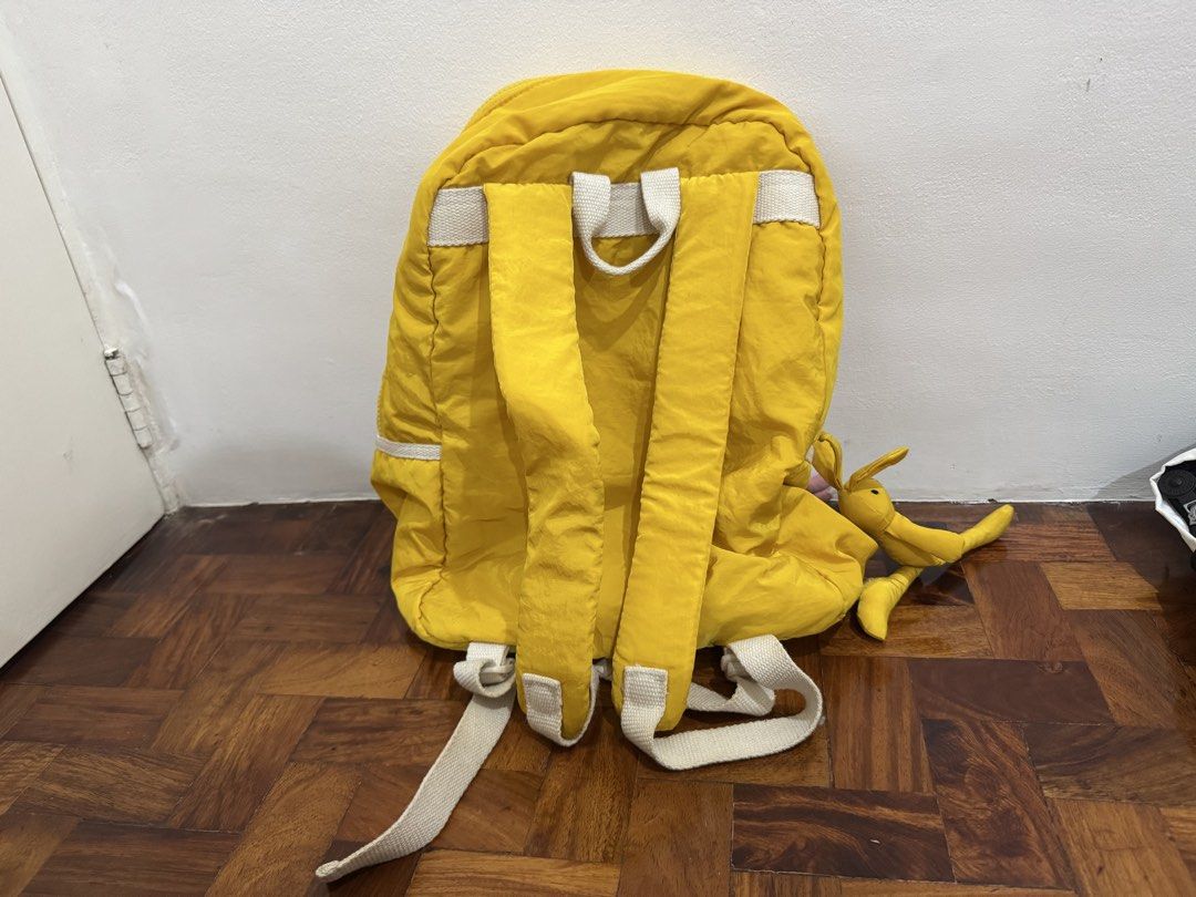 Zara Yellow Rabbit Embroidered Backpack (Category: Backpacks) located in Paranaque City. Submitted by monduffcloset (Listing ID 1465089965, Image 2). Description: • Medium sized perfect for kids and teens • Casual wear backpack includes one large front pocket •rfs: Decluttering.