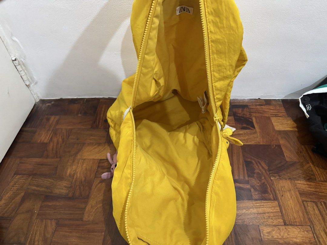 Zara Yellow Rabbit Embroidered Backpack (Category: Backpacks) located in Paranaque City. Submitted by monduffcloset (Listing ID 1465089965, Image 3). Description: • Medium sized perfect for kids and teens • Casual wear backpack includes one large front pocket •rfs: Decluttering.