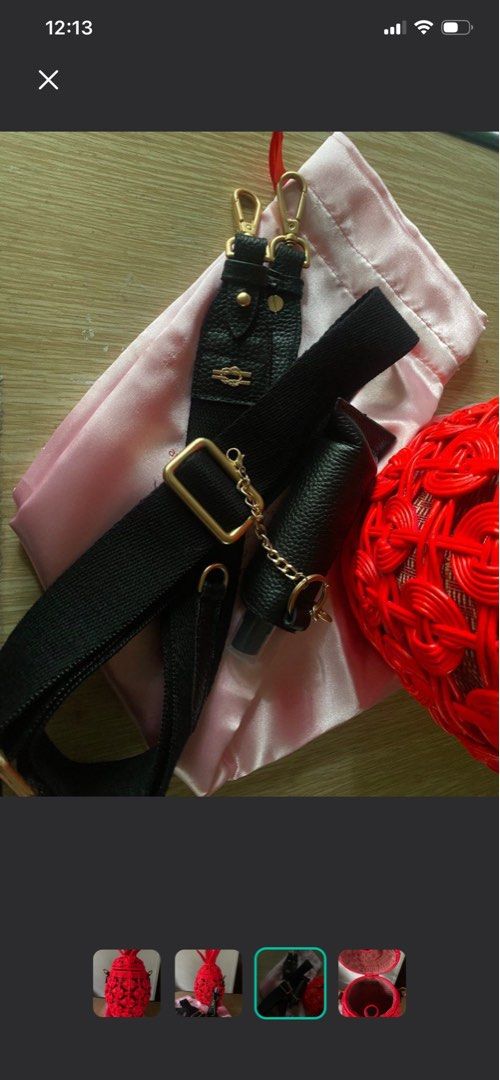 Zarah Juan Silang pineapple bag (Category: Cross-body Bags) located in Mandaluyong City. Submitted by mingcab (Listing ID 1464999098, Image 3). Description: 6k+sf just used this for a wedding.