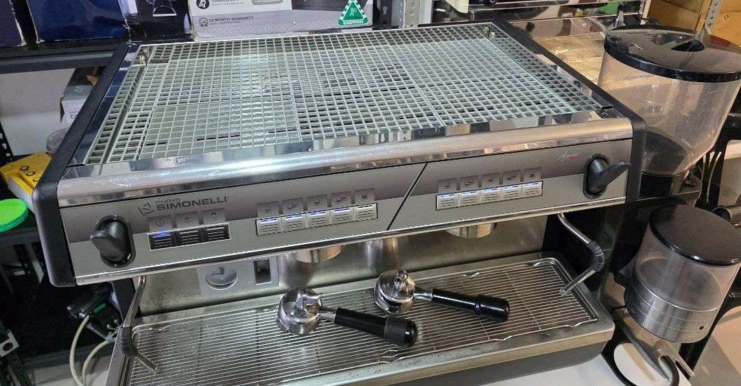 2G SIMONELLI ESPRESSO MACHINE + ANFIM COFFEE GRINDER (Category: Coffee Machines & Makers) located in Bulacan. Submitted by iamvanillapeach (Listing ID 1459687840, Image 2). Description: Nuova Simonelli Appia V Gr 2 italian espresso machine & Anfim commercial grinder. Used/newly pms/ good working condition/with warranty..