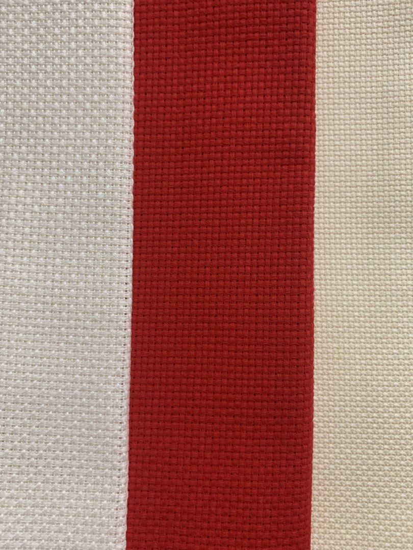 3 pcs. Pre-cut Aida Cloth (Category: Craft Supplies & Tools) located in Quezon City. Submitted by theclosetqueen (Listing ID 1459506542, Image 2). Description: Includes: 16/18 ct cream - approx. 35” x 29” 14 ct red - approx. 35” x 14” 14 ct white - approx. 17 x 12”.
