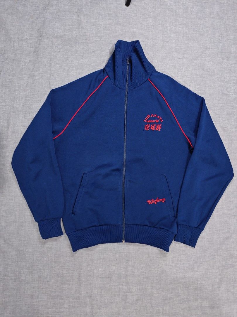 70s adidas hirakata track jacket (Category: Coats, Jackets and Outerwear) located in Baguio. Submitted by used_clothing2600 (Listing ID 1459625231, Image 1). Description: 70s adidas hirakata track jacket verygood condition minimal signs of usage size large pit to pit 22 length 26 1500.