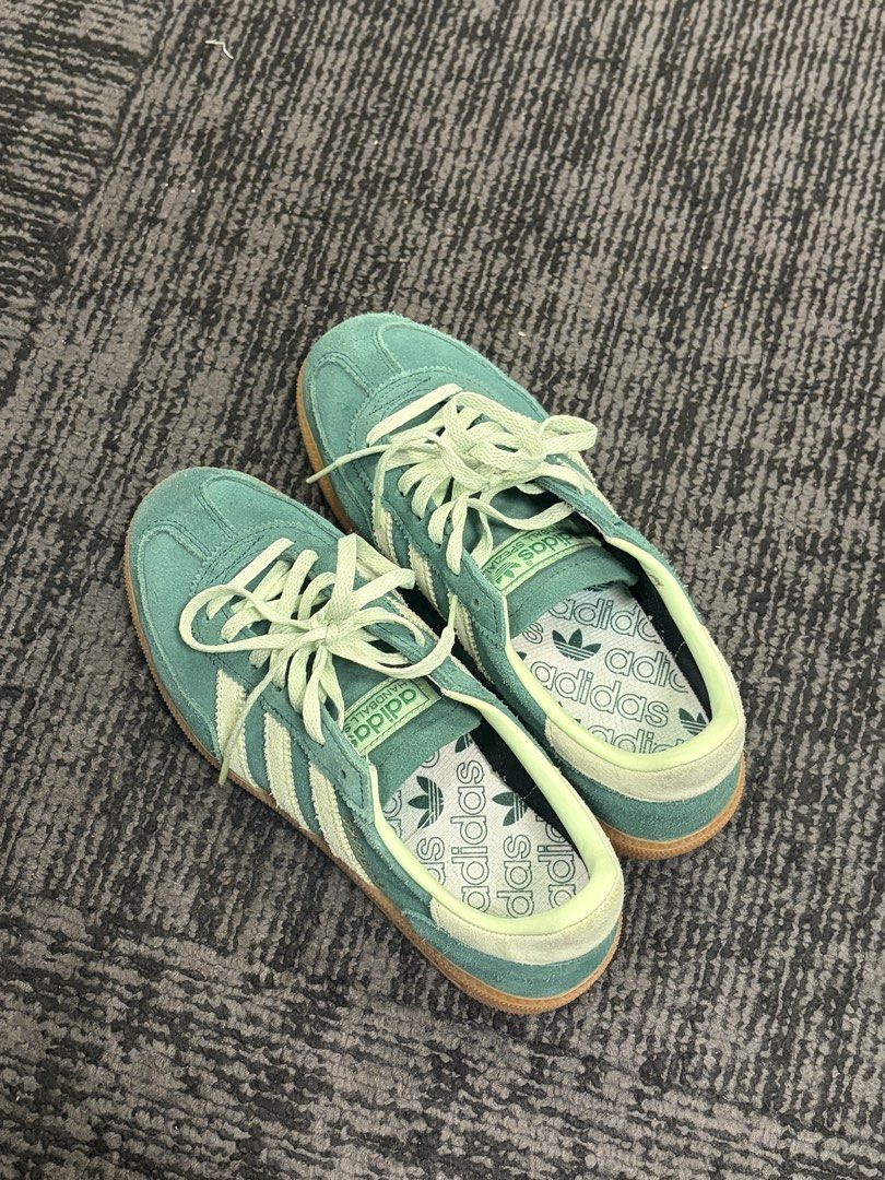 Adidas Spezial Green (Category: Sneakers) located in Manila. Submitted by prlv_mnl (Listing ID 1459507194, Image 2). Description: Used 4x only, like new. No damages and uneccessary smell or stain. Thanks pm for deets. Size 5 1/2.