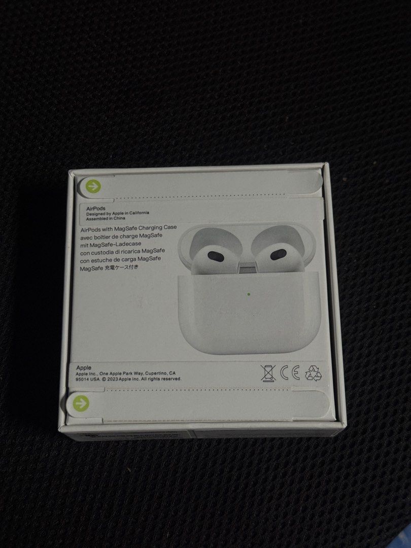 Airpods Gen 3 (Category: Earphones) located in Manila. Submitted by jack_deals (Listing ID 1459565121, Image 2). Description: Brand new and lowest price in the market, sobrang solid ng quality at may magandang feedback, pm for more info!.