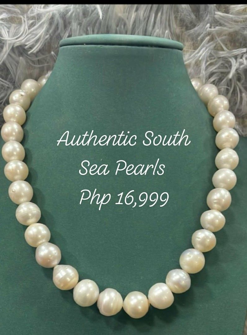 Authentic South Sea Pearls Necklace - Php 16,999 (Category: Necklaces) located in Caloocan City. Submitted by plukjayvie13442 (Listing ID 1459619051, Image 1). Description: - Genuine South Sea pearls - Lustrous with unique baroque shapes - Timeless and versatile for special occasions or everyday wear - Price: Php 16,999.