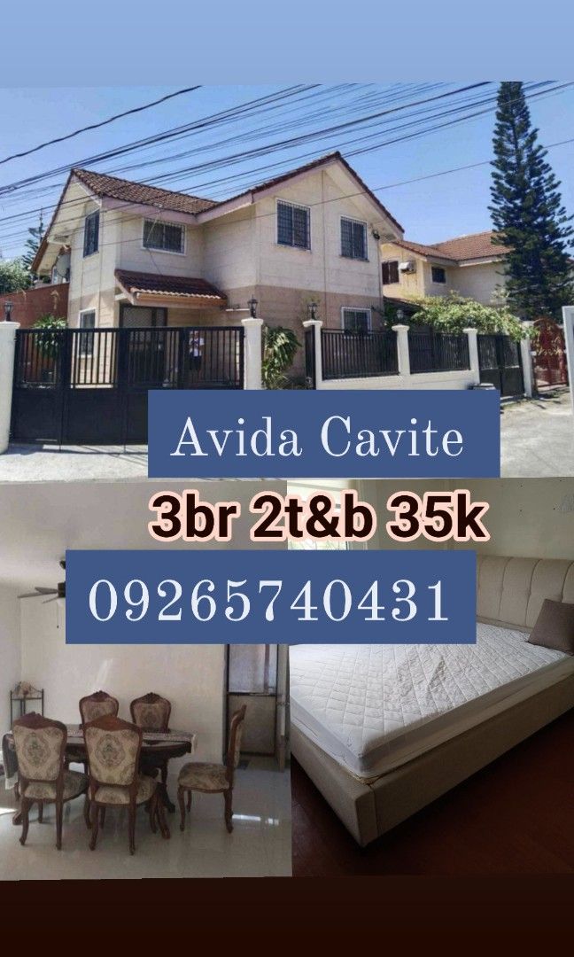 Avida Cavite houses for Rent (Category: House & Lot) located in Cavite. Submitted by sophiayudequina (Listing ID 1459539642, Image 1). Description: Avida Sta Catalina Avida Settings Cavite Avida Village Sta Cecilia Houses for Rent ( sale also available) 💥Avida Sta Catalina 3br 2cr furnish 35k *Not Furnish units 25k 💥Avida Settings Cavite 30k 3br 2cr 35k/ 40k 3br 2cr gated 💥 Southgrove Estates Cavite 35k 3br 2cr 📞SOPHIA 092******.
