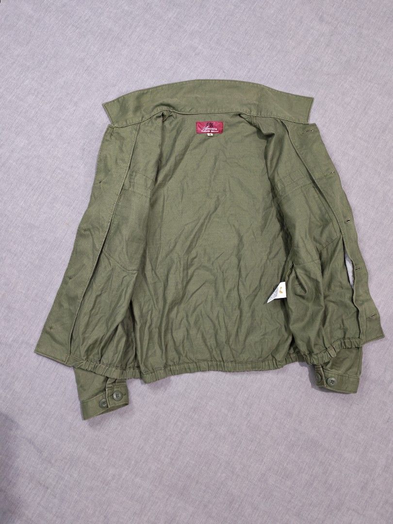 avirex us army utility shirt jacket (Category: Coats, Jackets and Outerwear) located in Baguio. Submitted by used_clothing2600 (Listing ID 1459655889, Image 3). Description: avirex us army utility shirt jacket size medium verygood condition pit to pit 21 length 22.5 shoulders 17.5 sleeve length 21.5 1600.