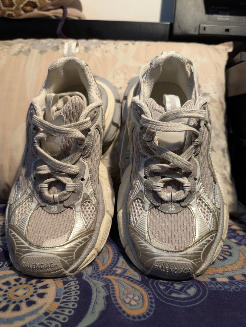 B alenciaga 3xl (Category: Sneakers) located in Imus. Submitted by kmoort (Listing ID 1459507123, Image 1). Description: -This is a pair of B alenciaga 3XL sneakers in a light beige colorway featuring the signature size 38 embroidered on the toe. - Size: 38 - Colorway: Light Grey & Metallic Silver - Features: Iconic chunky sole design - Style: Statement piece, perfect for adding edge to your look pls set your expectations the item is selected thr