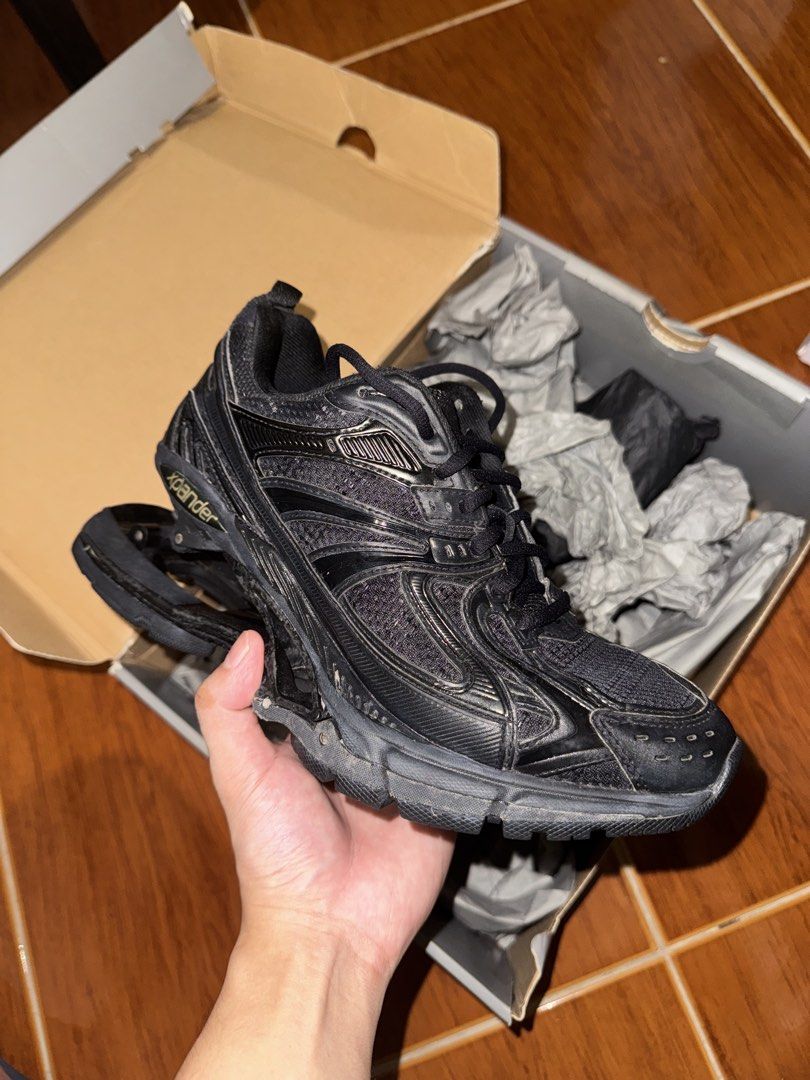 Balenciaga X-pander Sneaker (Category: Sneakers & Footwear) located in Quezon City. Submitted by vodega (Listing ID 1459599551, Image 2). Description: - Authentic - Lightly used - Size 38 W - Bought from Rustan’s - Includes box - Normal wear and tear - designed to have that “distressed” look. See below: Aged Finish: The mesh, nylon, and synthetic uppers often exhibit intentional scuffs, fading, or staining to give the shoe a rugged, weathered app