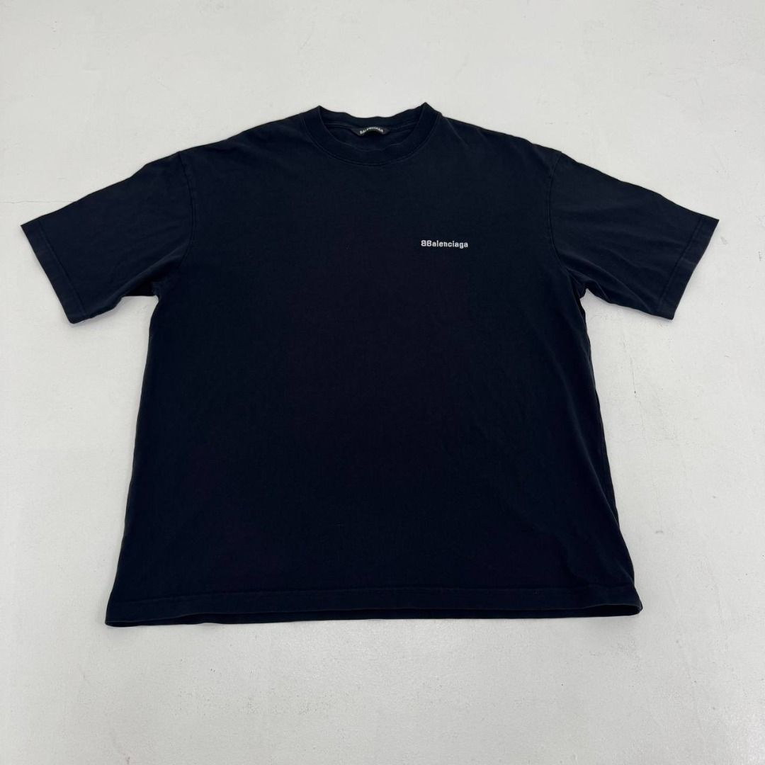Balenciaga BB small logo embroidered tee (Category: Luxury Apparel) located in Quezon City. Submitted by johnpaulperezzz (Listing ID 1459547176, Image 1). Description: NAME: Balenciaga BB small logo embroidered tee COLOR: Black SIZE: Medium FIT: XL Dimension: Width: 24 Length: 30 Shoulder: 23 Sleeves: 10 Hem: 24 CONDITION: 9/10 ISSUE: -none PRICE: 9k .