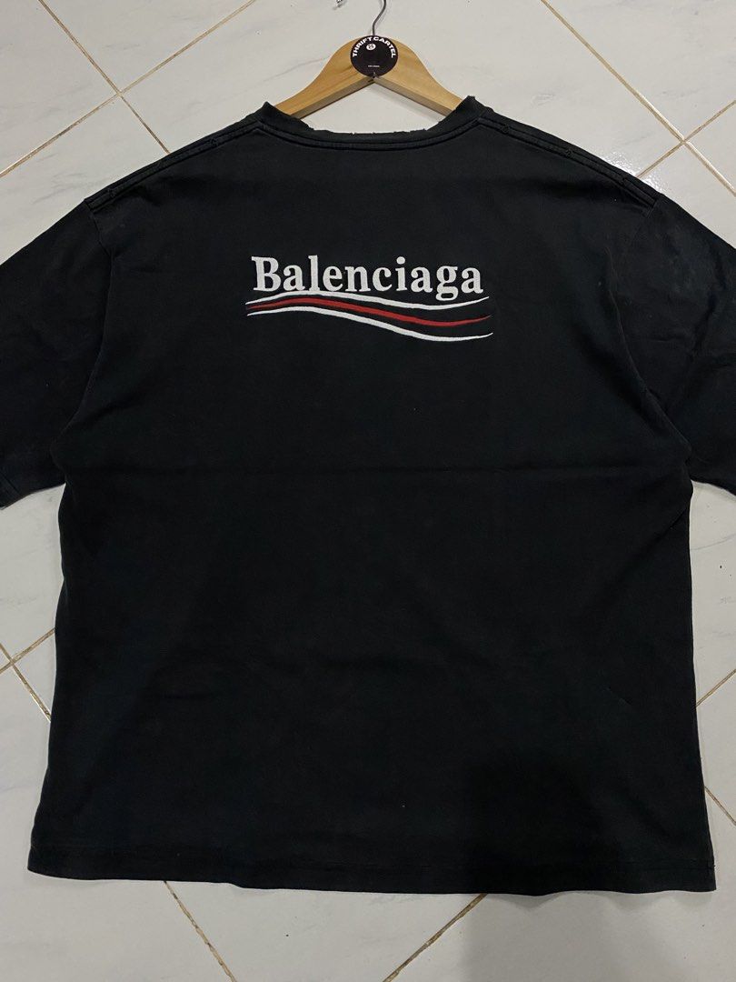 BALENCIAGA CAMPAIGN EMBROID DISTRESS (Category: Luxury Apparel) located in Rizal. Submitted by thrift.cartel (Listing ID 1459662982, Image 1). Description: DISTRESS/SIRASIRA.
