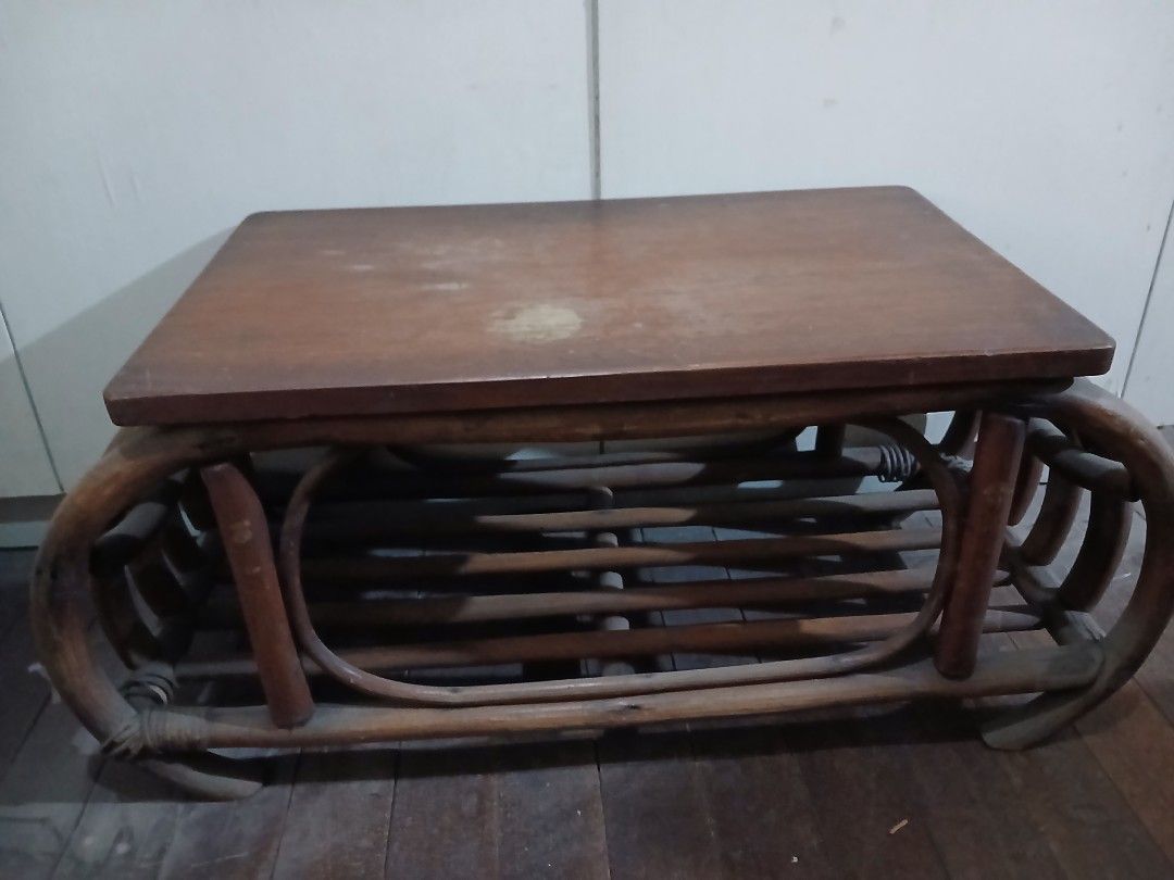 Bamboo Mini Table (Category: Tables & Sets) located in Manila. Submitted by thecollectibleshop (Listing ID 1459573889, Image 1). Description: Selling a collectible vintage bamboo mini table. Item still in good condition and just need to dust/clean the table. Also you will need to replace the strips of bamboo as the photo shows. Size : L 35 inches, W 15 inches, H 15 inches. Buyer pays for the shipping fee..