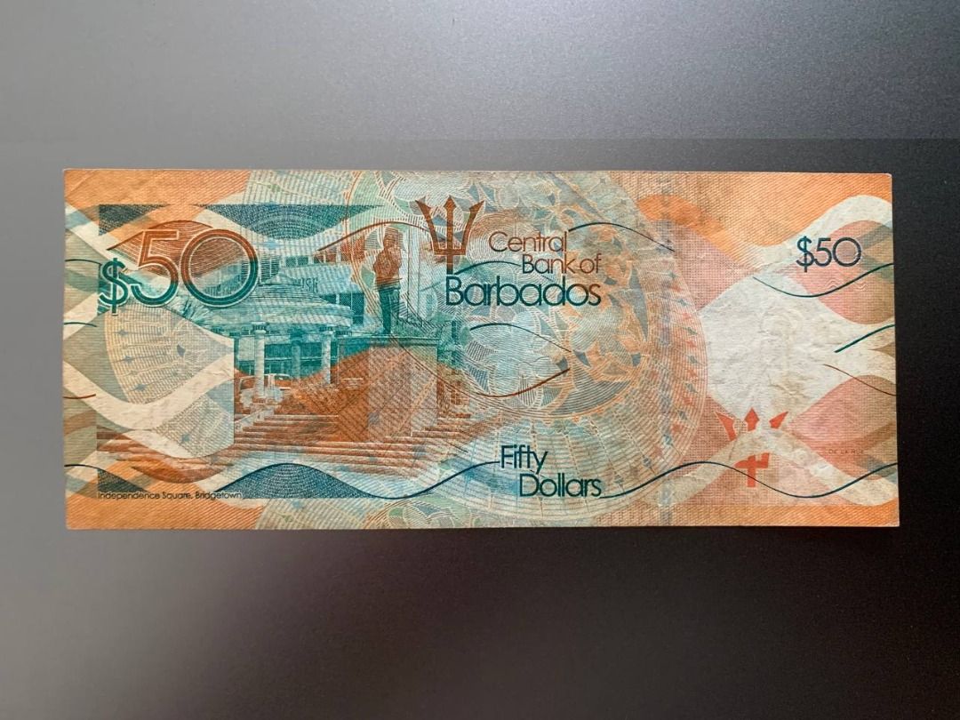 Barbados 50 Dollars Banknote (Category: Currency) located in Indang. Submitted by vykolektor (Listing ID 1459610569, Image 2). Description: Barbados 50 dollars Condition in photos.