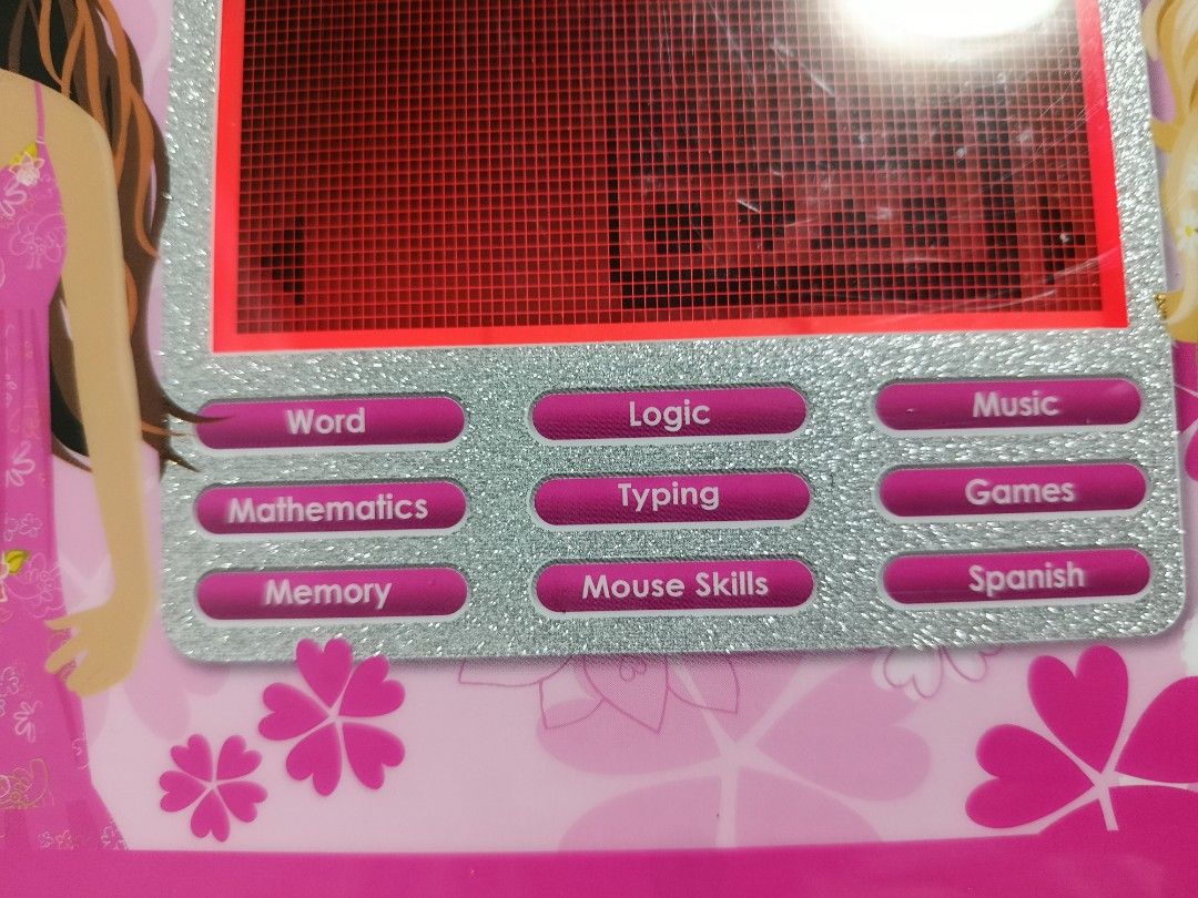 Barbie B-Smart Educational Toy Laptop (Category: Kids Toys) located in Quezon City. Submitted by robelles_thriftshop (Listing ID 1459652918, Image 3). Description: - Barbie B-Smart educational laptop for kids - Features games, typing, math, and Spanish lessons - Fun pink keyboard and touchpad - Great for learning and entertainment - Requires 3x AA batteries (not included) - Item No: E-8098-080.