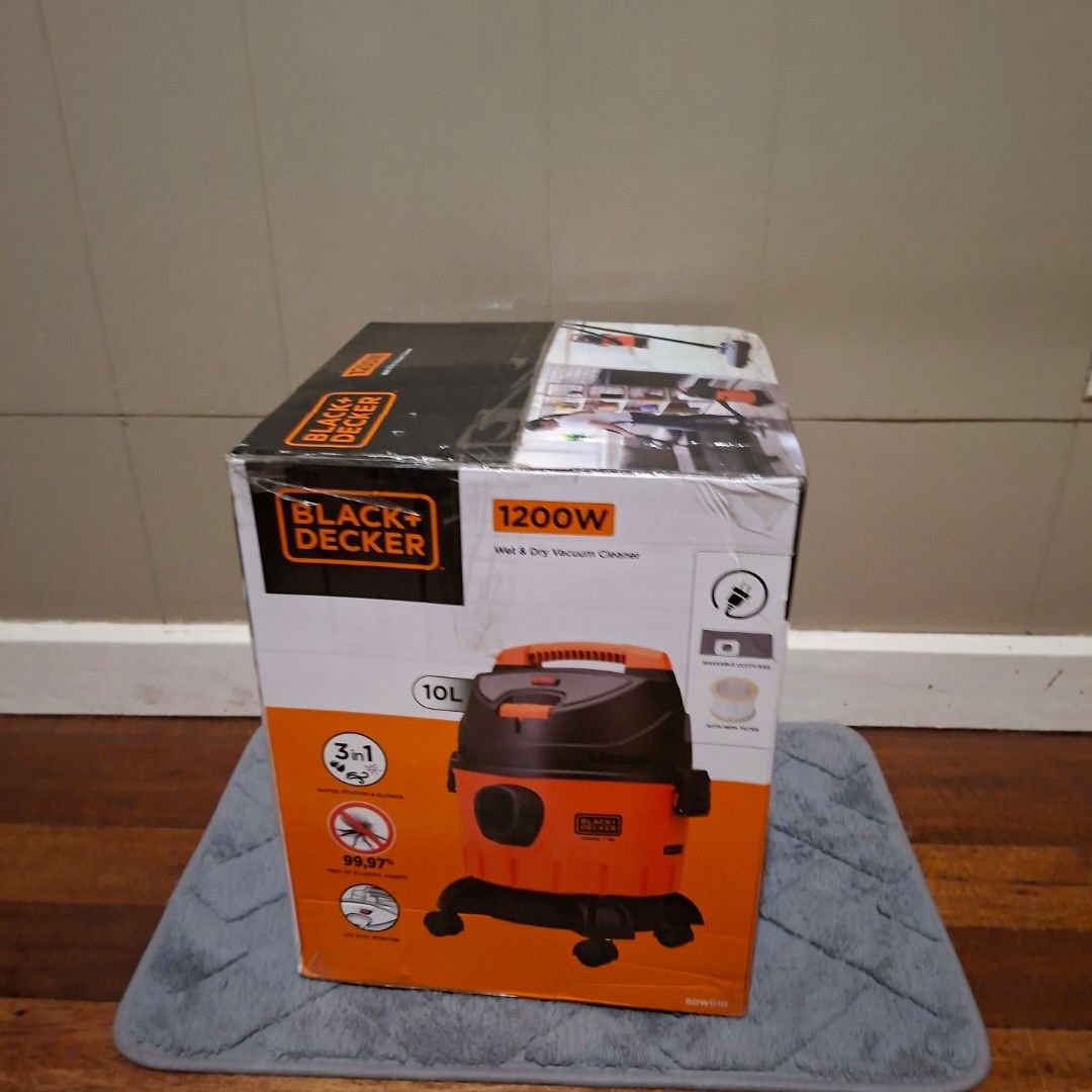 Black and decker vacuum cleaner 10L (Category: Cleaning Tools & Supplies) located in Pasig City. Submitted by fasttech01 (Listing ID 1459552150, Image 2). Description: .