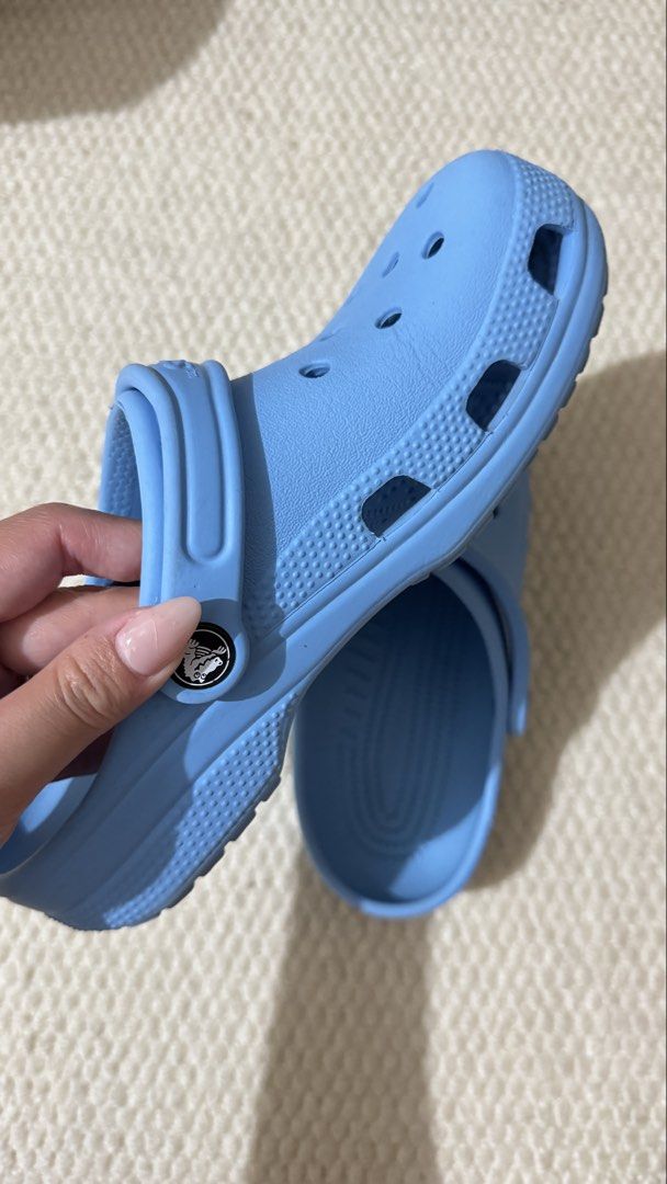 Blue Crocs Classic Clogs Size 4/6 (Category: Slippers & Slides) located in Tanza. Submitted by jatdown (Listing ID 1459552776, Image 2). Description: CROCS Classic Clog - slightly used, clean - size 4M 6W - bought for PHP 3495 - selling for PHP 1200, negotiable Meet-Up / Delivery - Vito Cruz, anywhere along Taft Ave. - Tanza, Cavite - delivery fee will be shouldered by the buyer RFS: migration decluttering.