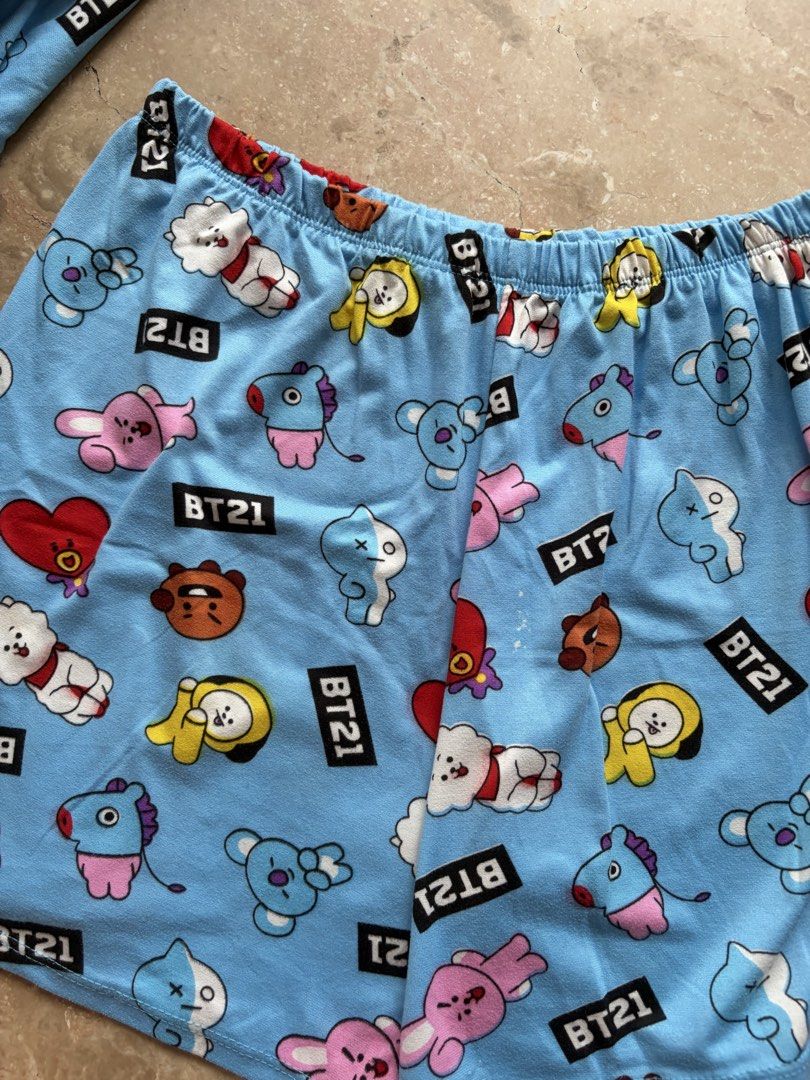 BT21 Pajama Set (Category: Undergarments & Loungewear) located in Quezon City. Submitted by tidyup.lara (Listing ID 1459584267, Image 3). Description: Best fits XS-S frames Top: Shoulder 16.5” Waist 37” Length 26” Bottom: Waist 25” Length 15” Condition 8/10: used but in good condition .