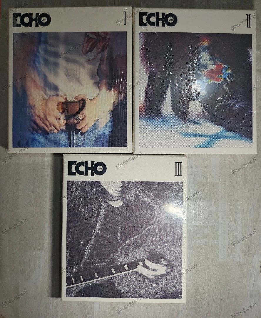 bts jin echo album (Category: CDs & DVDs) located in Taguig. Submitted by handtowel (Listing ID 1459590064, Image 1). Description: — 600 pesos each if set 1500 — still sealed; but outbox with minimal yellow stains (signs of storage) — payo — loc: taguig city; mod: j&t/sdd.