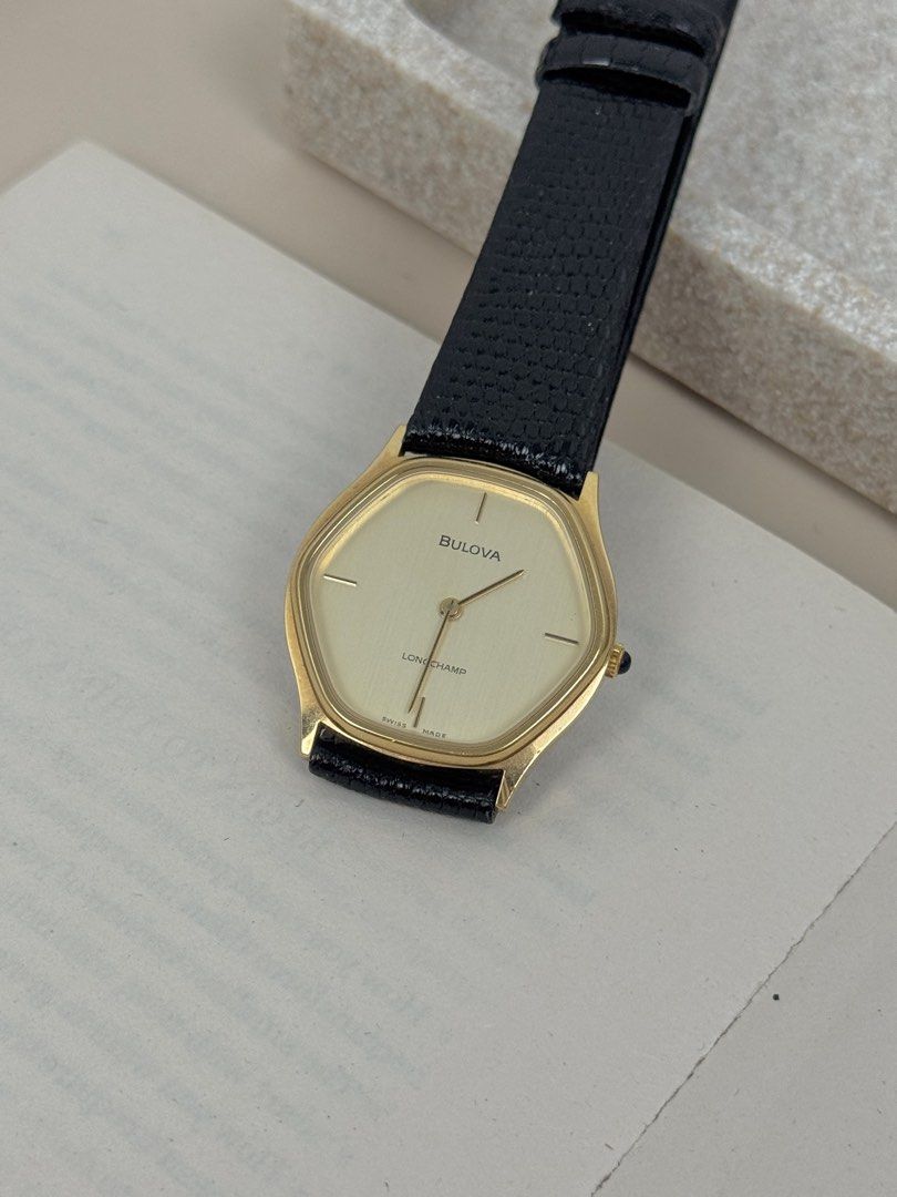 BULOVA LONGCHAMP FOR MEN (Category: Men's Watches) located in Santa Rosa. Submitted by theclubpatina (Listing ID 1459625488, Image 1). Description: BUL0VA FOR MEN ✨MANUAL WINDING ✨CASE DIAMETER: 33.9MM X 34.3MM (INCLUDING CROWN AND LUGS) ✨FITS UP TO 20.5CM ✨PRISTINE CONDITION ✨WORKING CONDITION ✨AFTERMARKET STRAP AND BUCKLE ✨COMES WITH REPLACEMENT BOX Mine: 14,800 #vintagewatch #menswatch #bulovawatch #vintagebulova #bulova.