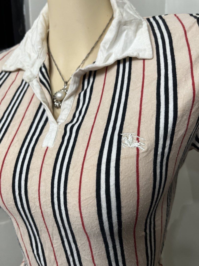 Burberry London slimfit poloshirt (Category: Others Tops) located in Caloocan City. Submitted by onlyfromthepast (Listing ID 1459554521, Image 2). Description: 9/10 condition last slide stains Medium Nga / complete with tag and washtag ✅My bio before purchasing tia💕 ✅ All items are fresh from bales, Pls expect dirt,dust or stains .