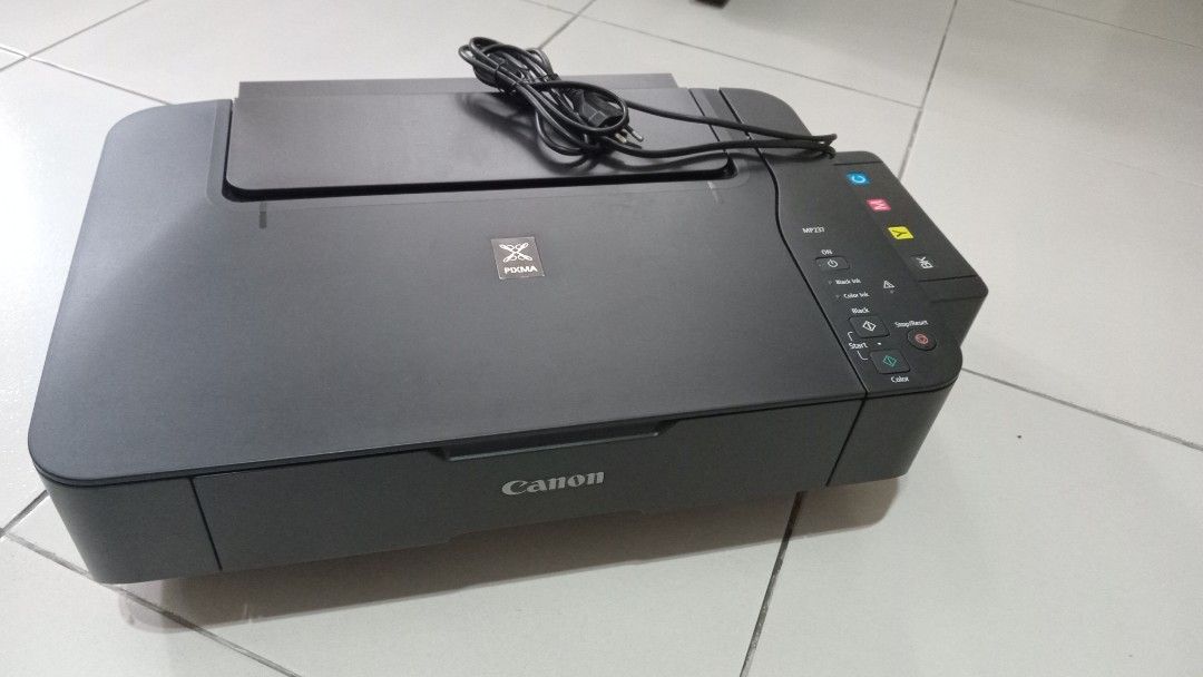 Canon PIXMA MP237 Print-Copy-Scan Printer (Category: Printers, Scanners & Copiers) located in Binangonan. Submitted by junyodeuxign (Listing ID 1459559861, Image 2). Description: Canon PIXMA MP237 multifunction printer — Print / Scan / Copy • Bought in 2021 • Lightly used • With continuous ink system installed • Printer has been stored and is no longer regularly used • Ink cartridge needs replacement • Continuous ink setup/tubing also needs repla