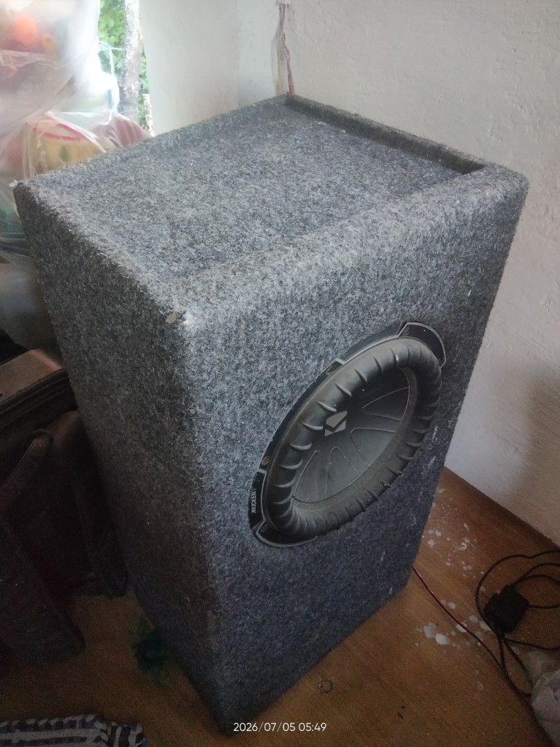 car speaker (brand Kicker) (Category: Audio, Video, Alarm and other Electronic Accessories) located in Rizal. Submitted by hernanpugi (Listing ID 1459598338, Image 2). Description: 1 x 1.5 x 3 ft from my car i do not need speaker.