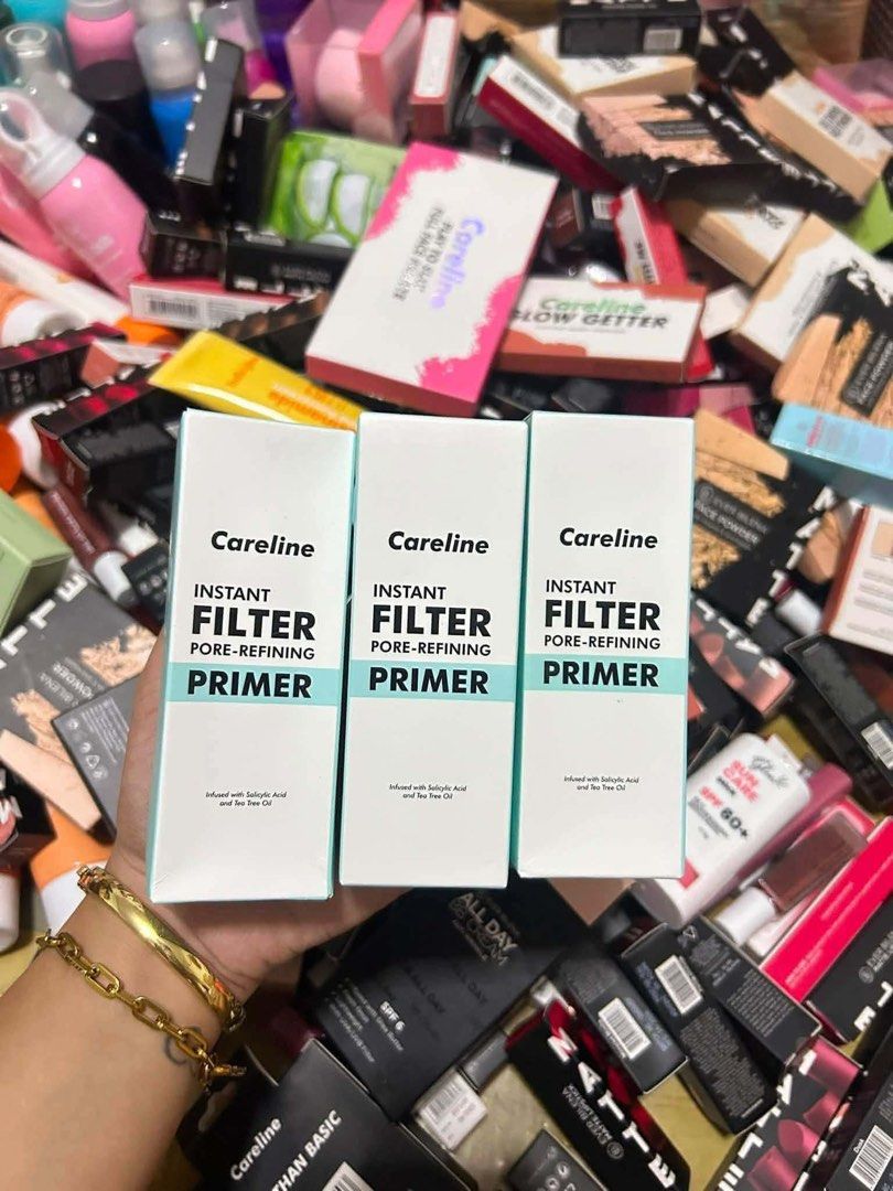 Careline Instant Filter Pore-Refining Primer (Category: Makeup) located in Cebu City. Submitted by nichole63 (Listing ID 1459520365, Image 1). Description: Get a smooth-looking makeup base with the Careline Instant Filter Pore-Refining Primer. 💕 ✔️ Brand: Careline ✔️ Product: Instant Filter Pore-Refining Primer ✔️ 3 boxes available/shown ✔️ Brand new and unopened ✔️ Infused with Salicylic Acid and Tea Tree Oil, as stated on the packaging Perfect