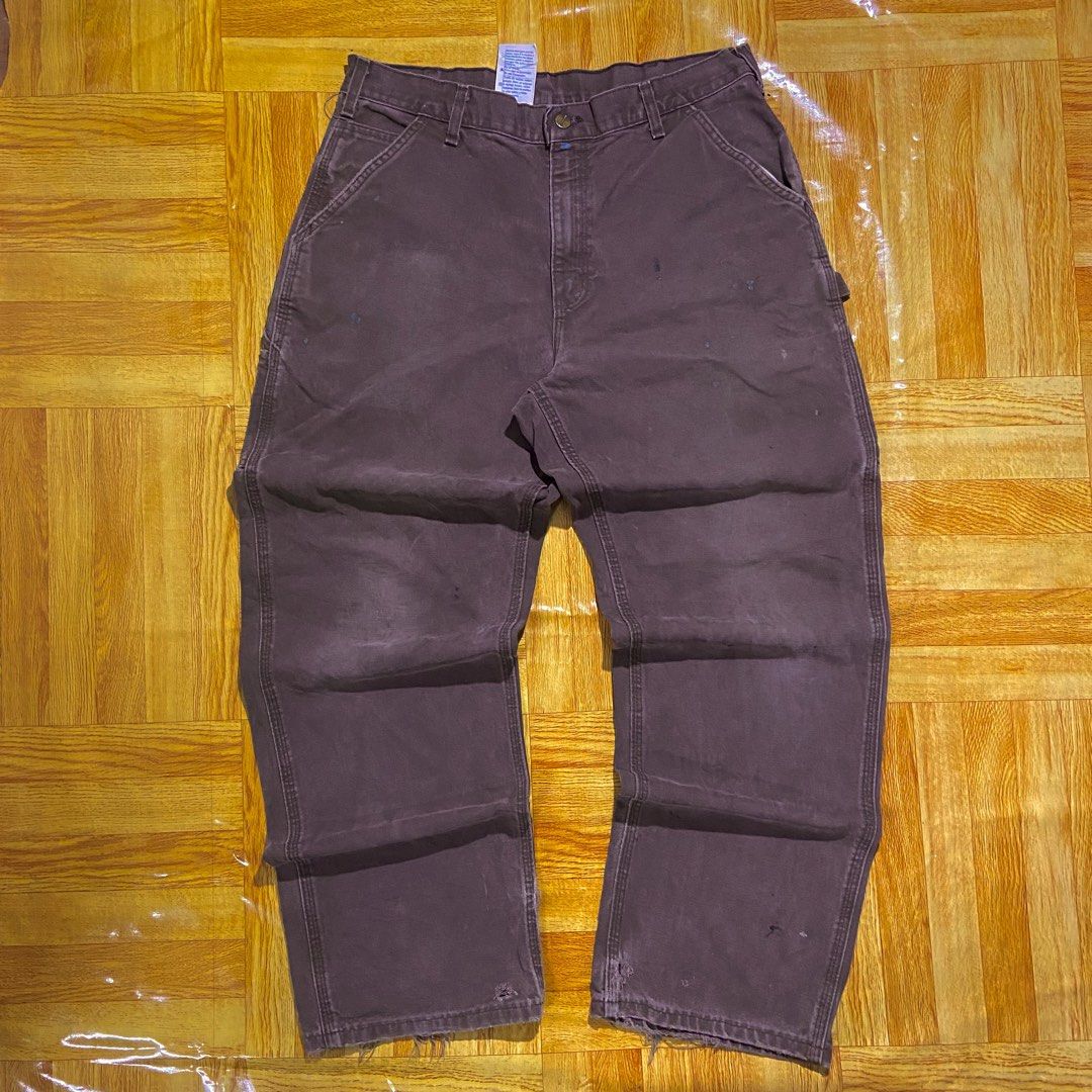 Carhartt DKB Carpenter Pants (Category: Activewear) located in Dasmarinas. Submitted by thrift2gems (Listing ID 1459627277, Image 1). Description: Carhartt DKB Carpenter Pants✨ -WIDTH: 34 -LENGTH: 41 -HEM: 9 -COLOR RATE: 8/10 -CONDITION: 8/10 -ISSUE: REPATCH (ORIG PATCH) & PAINT STAIN DISTRESS CHECK PICS.