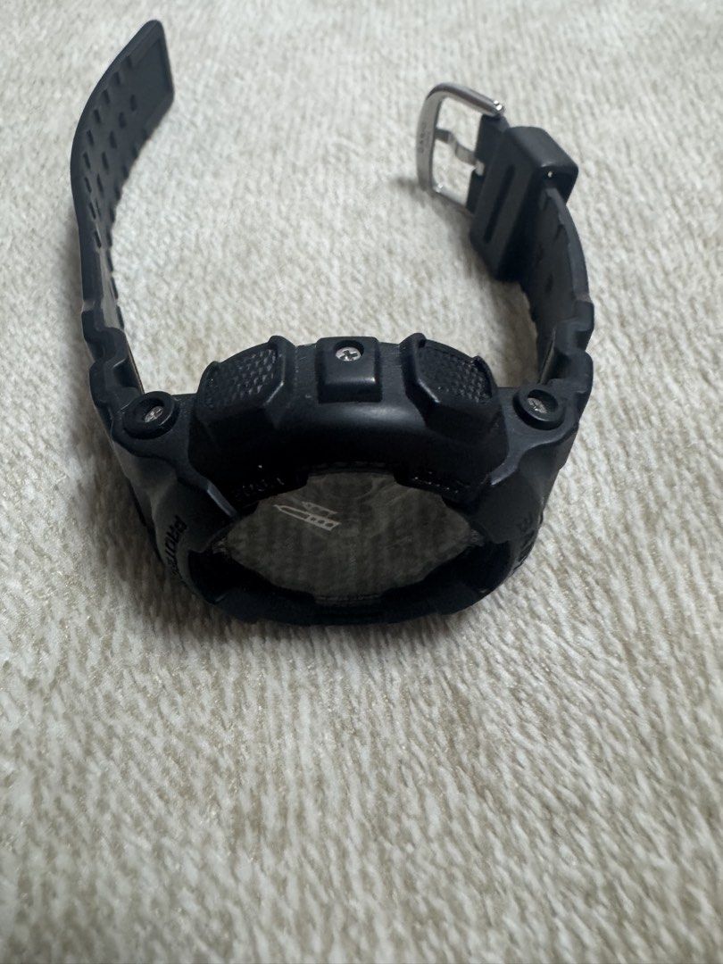 Casio G-Shock Watch (Category: Babies & Kids Fashion) located in Makati City. Submitted by hotstuff00 (Listing ID 1459603420, Image 1). Description: - Black Casio G-Shock watch - Digital display - Black resin strap with buckle closure - Minor scuffs on casing - Ready for a new owner.