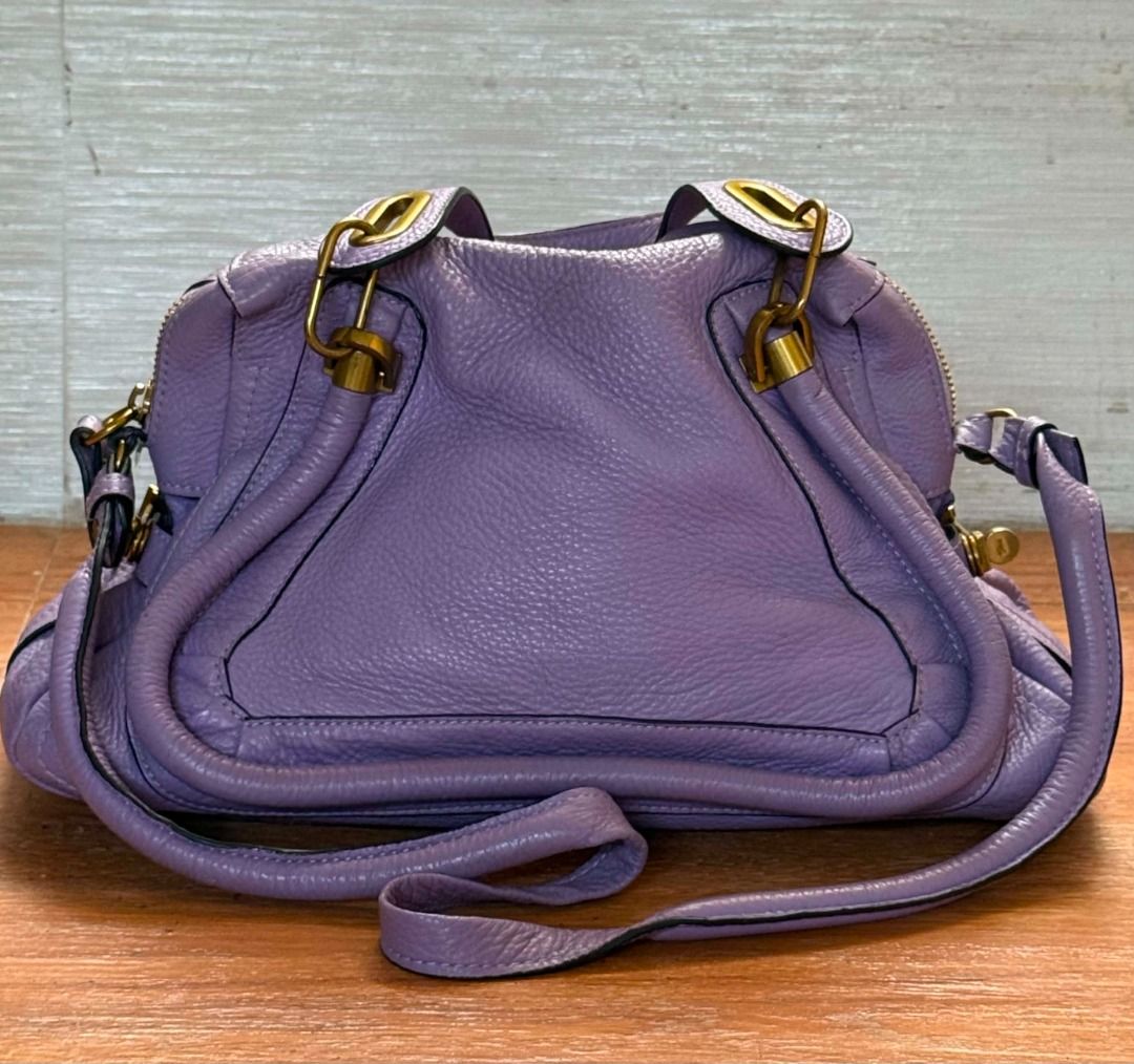 Chloe Paraty Bag Lavender Leather (Category: Luxury Bags & Wallets) located in Davao. Submitted by shophacks7 (Listing ID 1459561026, Image 1). Description: - Authentic Chloe Paraty Bag - Beautiful Lavender Pebbled Leather - Gold Hardware Details - Top Handles - Detachable Shoulder Strap - Zipper Closure - Interior Pockets - Made in Italy - Serial Number Visible in Photos.