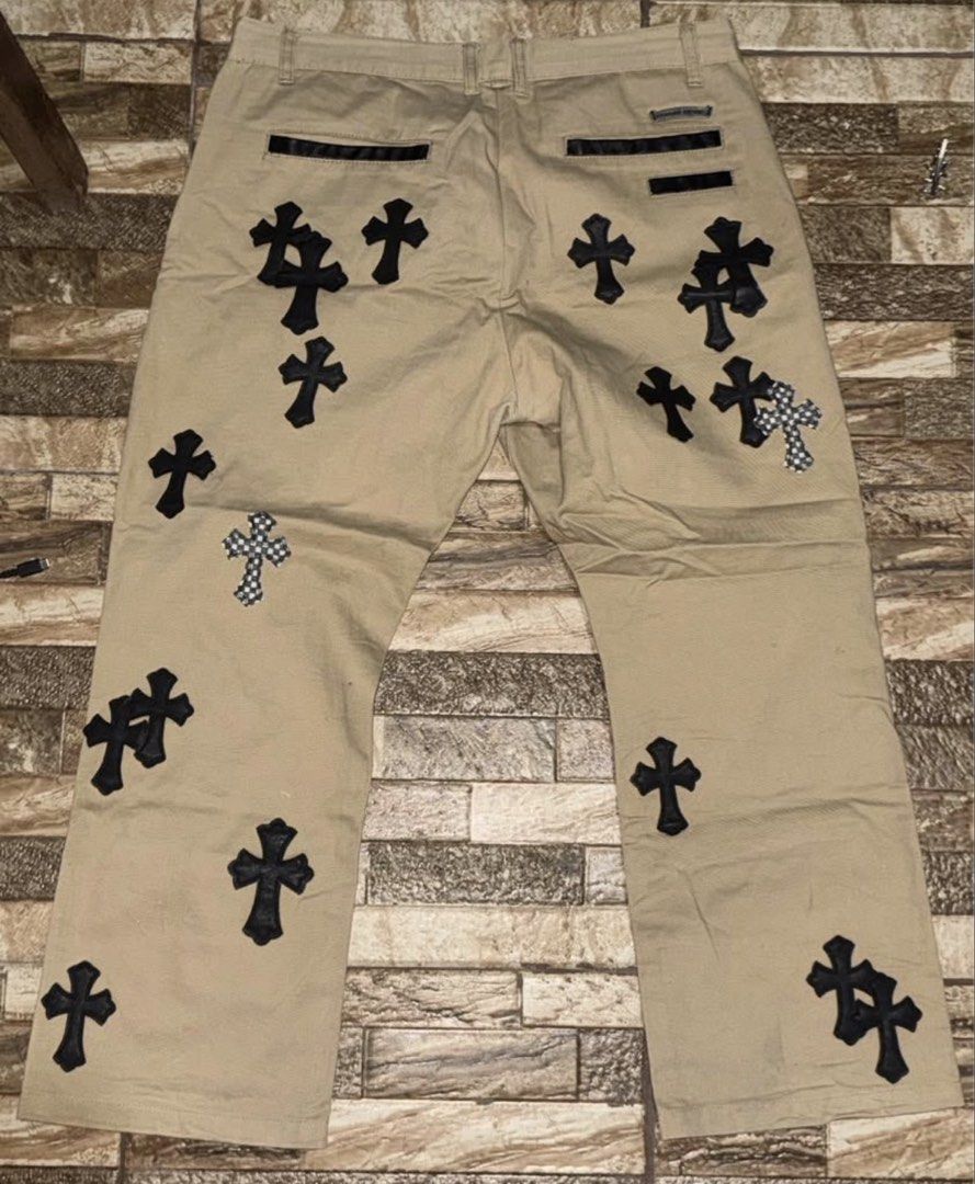 Chrome Hearts Khaki Cross Jeans (Category: Jeans) located in Manila. Submitted by joshua_23_ (Listing ID 1459595938, Image 2). Description: Waist 36 Length 36.5 .