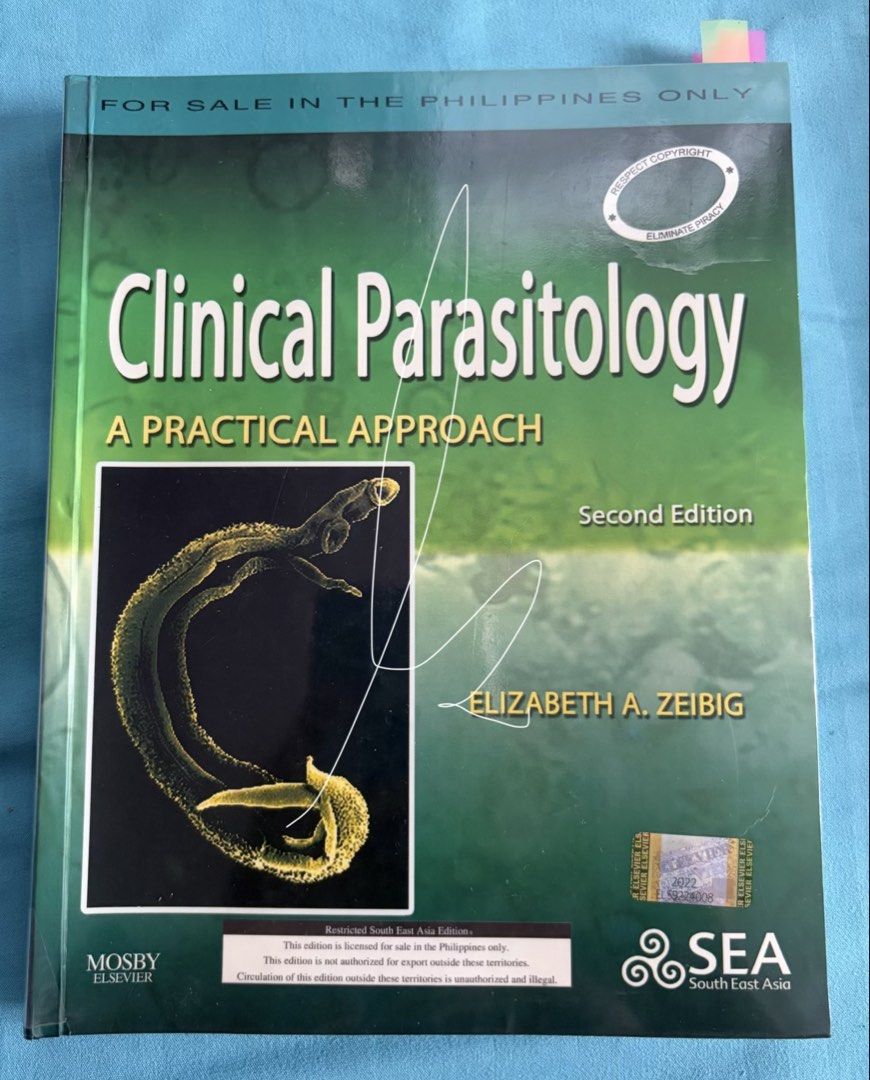Clinical Parasitology: A Practical Approach, Second Edition by Zeibig (Category: Textbooks) located in Bacoor. Submitted by seulgifans (Listing ID 1459548642, Image 1). Description: Clinical Parasitology: A Practical Approach, Second Edition Author: Elizabeth A. Zeibig - CMLS 2nd Year Subject - good as new - with highlights and annotations - no issues location: Bacoor, Cavite pm for more details and pictures if u want! .