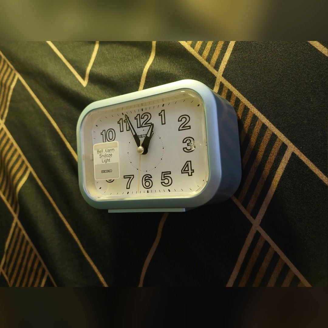 Clock ⏰️ Seiko (Authentic 💯) (Category: Clocks) located in Makati City. Submitted by a_pullman016 (Listing ID 1459540912, Image 3). Description: Seiko Clock (Authentic 💯) Bought in Japan Color: Light Blue -Good condition -Works well -Accurate time -w light - super heavy duty battery (new) Good for 2-3 years Height: 3.5 inches Width: 5 inches * What you see is what you will get Price: 1,000 only Open for CashOnPickup (COP) via LBC also CashOnDel