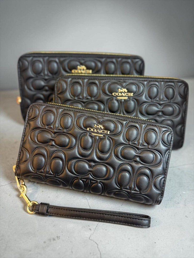 Coach Embossed Logo Zip Long Wallet (Category: Wallets & Card holders) located in Santa Rosa. Submitted by miqboutique (Listing ID 1459512086, Image 1). Description: Coach Embossed Logo Zip Long Wallet ₱3,799 + SF • Ready to ship • Guaranteed Original Fb page: Miq's Boutique.