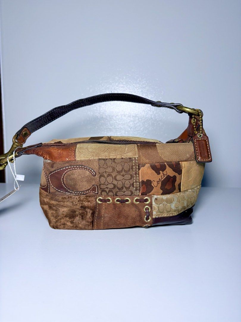 Coach Patchwork Leather & Canvas Hobo Bag (Category: Luxury Bags & Wallets) located in Cavite. Submitted by xandrastyl90775 (Listing ID 1459624720, Image 2). Description: IN DEMAND coach patchwork bag‼️ - Unique patchwork design featuring leopard and signature 'C' prints.