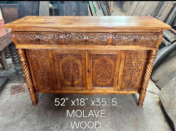 Comoda de Poste molave wood (Category: Shelves, Cabinets & Racks) located in Manila. Submitted by carmelites36250 (Listing ID 1459601820, Image 1). Description: Comoda de Poste vintage ❤ Molave wood solid 45,000.
