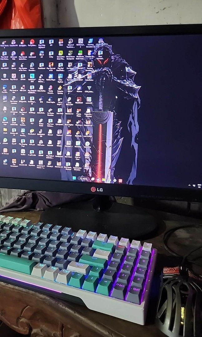 COMPUTER FOR SALE (Category: Desktops) located in Manila. Submitted by aaronpurio30700 (Listing ID 1459659969, Image 3). Description: CPU: INTEL i7 - 8700 GPU: ASUS ROG RX580 8GB (Vertical GPU Mount setup) RAM: HYPERX 16 GB (8X2) 3200MHZ MOTHERBOARD: GIGABYTE Z370 HD3P NVME: ADATA LEGEND 710 - 512GB HDD: 4TB TOTAL INCLUDING 2 EXTERNAL HARD DRIVE PSU: ACER EMACHINES AC550, 550 WATTS 80+BRONZE COOLER: Thermalright Assassin Spirit 120 Vision Black A