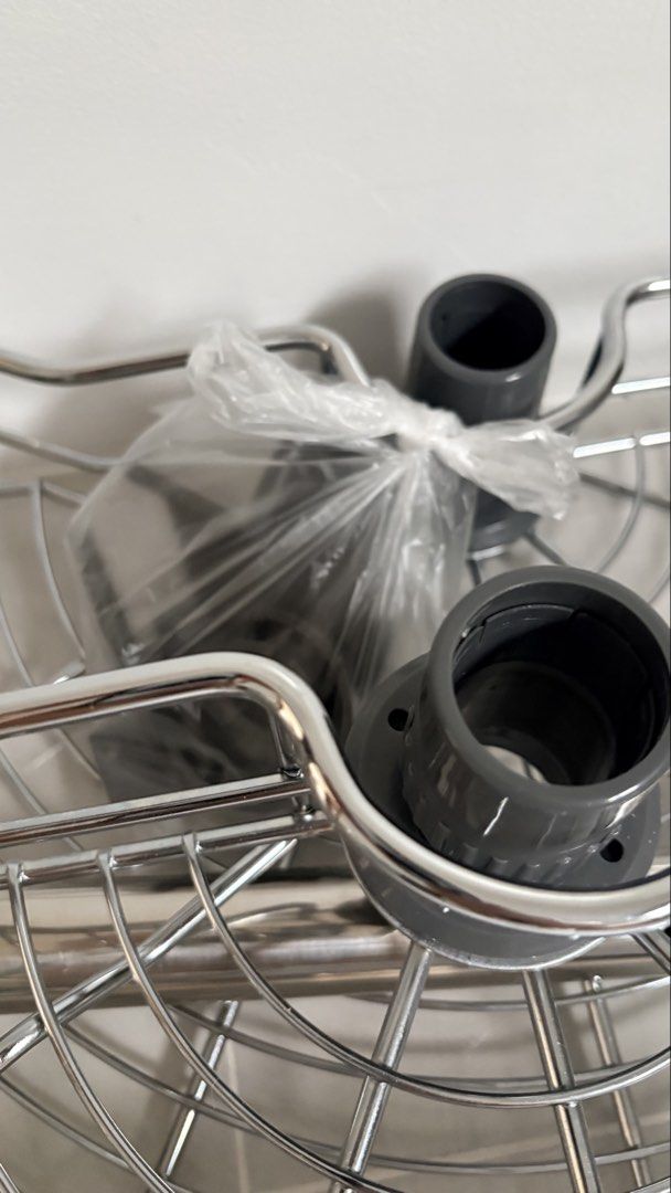 Corner Pull Out Basket 2 Layer 304 Stainless Steel Kitchen Basket (Category: Storage Boxes & Baskets) located in Paranaque City. Submitted by allymadamba (Listing ID 1459515341, Image 3). Description: - 2-Layer Corner Pull-Out Basket - Made of durable 304 Stainless Steel - Ideal for organizing corner kitchen cabinets - Easy installation with included instructions - Swivels out for convenient access - Dimensions: 170mm deep - RFS: My kitchen cabin