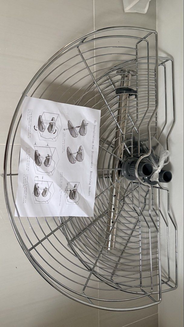 Corner Pull Out Basket 2 Layer 304 Stainless Steel Kitchen Basket (Category: Storage Boxes & Baskets) located in Paranaque City. Submitted by allymadamba (Listing ID 1459515341, Image 1). Description: - 2-Layer Corner Pull-Out Basket - Made of durable 304 Stainless Steel - Ideal for organizing corner kitchen cabinets - Easy installation with included instructions - Swivels out for convenient access - Dimensions: 170mm deep - RFS: My kitchen cabin