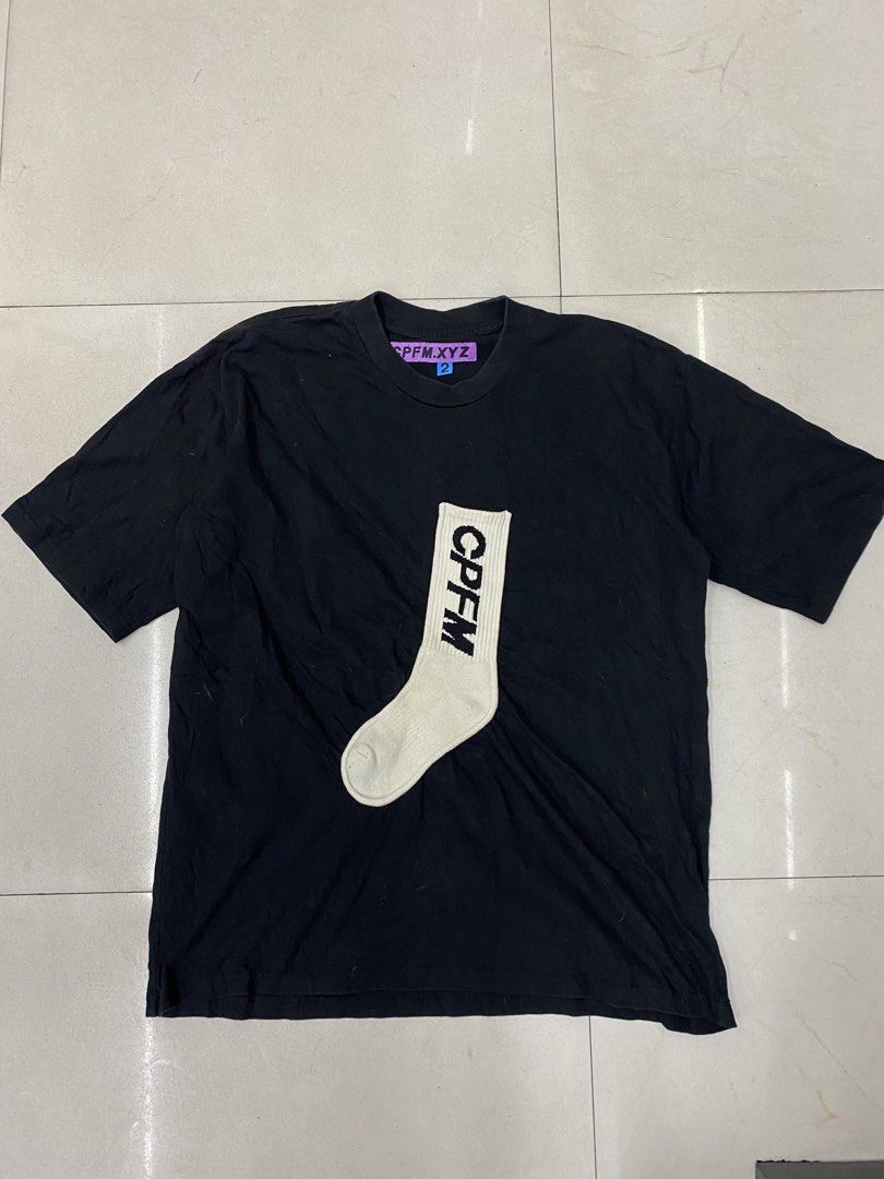 CPFM KANYE WEST SOCK SHIRT (Category: Tshirts & Polo Shirts ) located in Manila. Submitted by ercmrsmam (Listing ID 1459637628, Image 1). Description: CPFM SOCKS TEE W23 L28 9.5 cr Flawless Color may vary due to lighting Need wash Dm if interested 📩 will be posted on my carousell acc⬇️ Check out ercmrsmam listings on #Carousell: https://carousell.app.link/mu0SnqUHP3b 📍baclaran paranaque metro manila 🛵jnt/lalamove courier 💵 mop: gcash.
