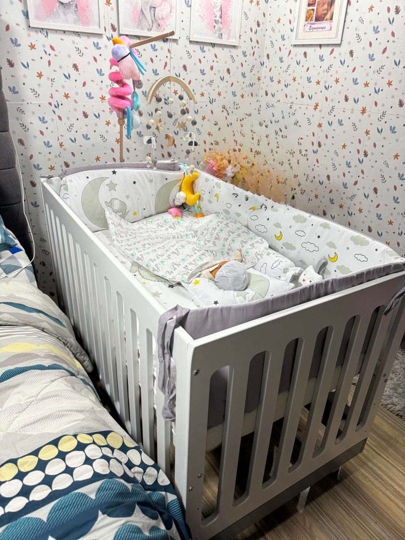 Cuddlebug Madison 3-in-1 Convertible Crib (Category: Cots & Cribs) located in Quezon City. Submitted by jlimbien13239 (Listing ID 1459527097, Image 1). Description: FOR SALE: CUDDLEBUG MADISON 3-IN-1 CONVERTIBLE CRIB 🤍 - barely used — good as new! - 3-in-1: crib, toddler bed & daybed - adjustable mattress height - complete and well-maintained - FREE BEDDINGS included selling for only ₱13,000 original price ₱19,999.75 PM for more details and inqu