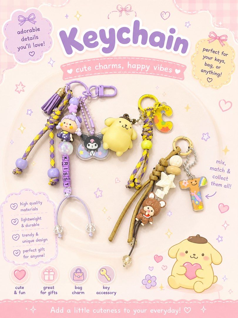 Cute Balloon Dog Keychain - Multiple Colors Available (Category: Character Goods) located in Manila. Submitted by mayzee_ei (Listing ID 1459523669, Image 2). Description: - Adorable balloon dog keychains to add cuteness to your day. - Available in 5 fun colors: blue, green, purple, white, and pink. - Small, lightweight, and durable accessories. - Makes a perfect gift for anyone who loves cute things. - Collect all the colors and spread happiness!