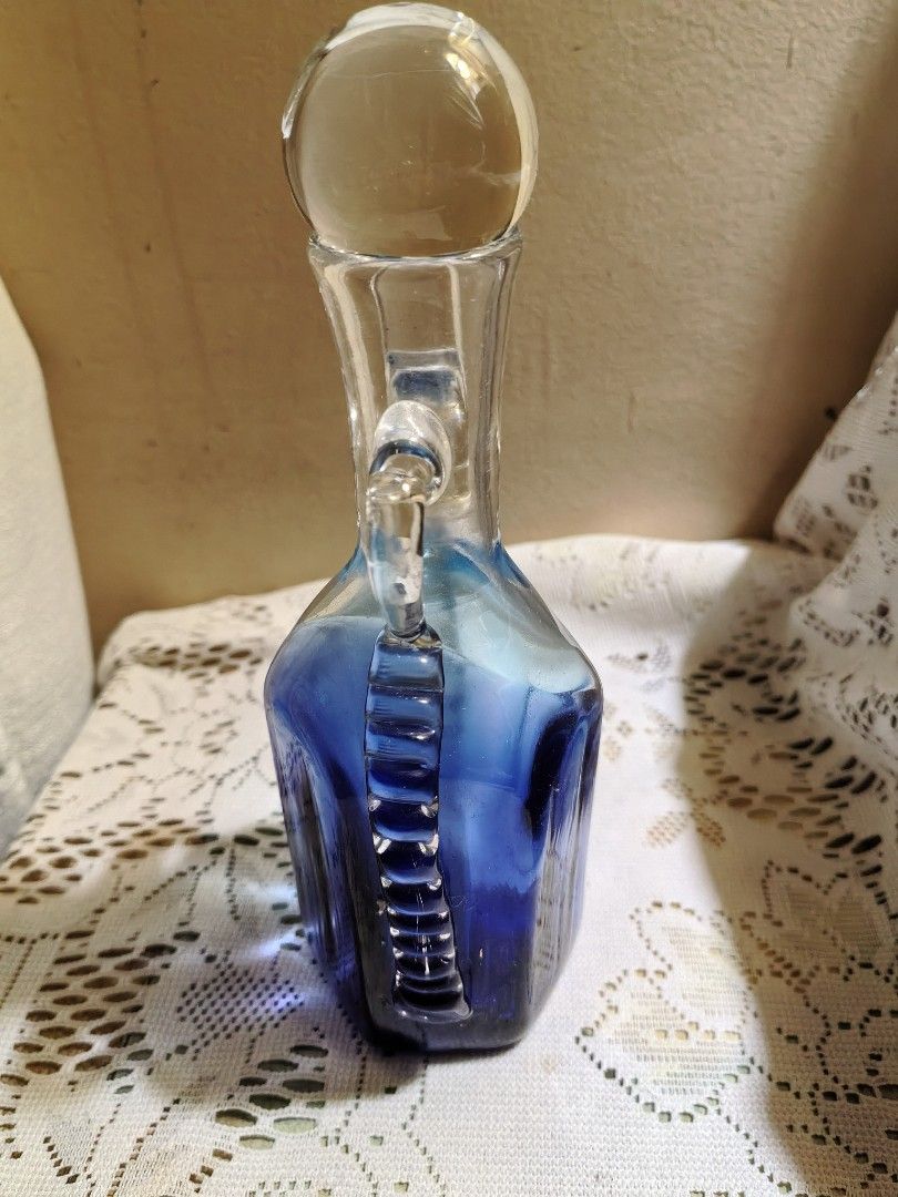 Decanter colored glass 8x2.5 inches (Category: Other Kitchenware & Tableware) located in Manila. Submitted by luckycharm_215 (Listing ID 1459624376, Image 2). Description: vgc.