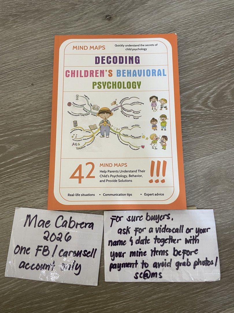 DECODING CHILDREN'S BEHAVIORAL PSYCHOLOGY BOOK (Category: Children's Books) located in Paranaque City. Submitted by maemae30 (Listing ID 1459515030, Image 1). Description: For Sale: Decoding Children's Behavioral Psychology Book Brandnew No Issue Price: 450 Location: paranaque Ship: via lalamove, jnt (for items fit up to large pouch) or personal pick up Mop: via gc@sh, bp1.